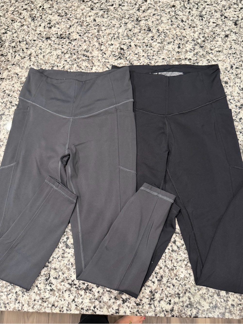 Victoria's Secret Gray and Black Leggings Duo